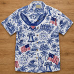 Unisex Eagle Of Freedom America 250 Hawaiian Shirt for Patriotic Fans