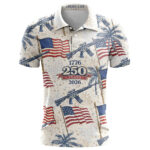 Unisex Freedom 250th 1776-2026 Graphic Polo Shirt for Patriotic Fans