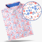Unisex Freedom Floral Graphic Polo Shirt for American Pride Fans