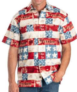 Unisex Freedom Patriotic Hawaiian Shirt for Patriotic Fans