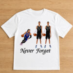 Unisex Funny Jalen Brunson And Victor Wembanyama Never Forget Graphic Shirt for Basketball Fans