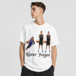 Unisex Funny Jalen Brunson And Victor Wembanyama Never Forget Graphic Shirt for Basketball Fans