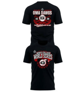 Unisex Georgia Bulldogs 2026 NCAA Baseball College World Series OmaDawgs Graphic Shirt for College Sports Fans