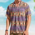 Unisex Grateful Dead Skull And Roses Bolt Hawaiian Button Up Shirt for Rock Music Fans