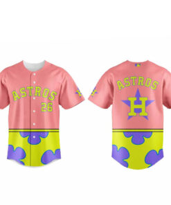 Unisex Houston Astros SpongeBob Night 2026 Patrick Star Baseball Jersey for Baseball Fans