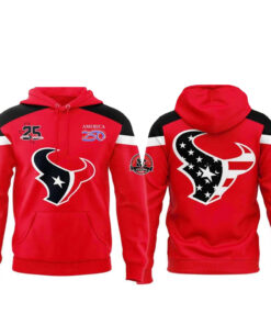 Unisex Houston Texans 2026 Celebration 25th Season America 250th Graphic Hoodie for Football Fans