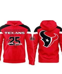Unisex Houston Texans 25th Season Anniversary 2026 Graphic Hoodie for Football Fans