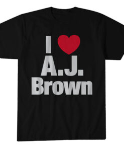 Unisex I Heart A J Brown Graphic Shirt for Football Fans