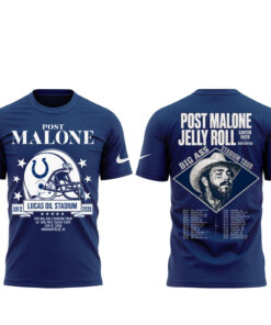 Unisex Indianapolis Colts x Post Malone The Big Ass Stadium Tour 2026 Graphic Shirt for Football and Music Fans