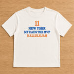 Unisex Jalen Brunson New York My Dad’s The MVP Hallelujah Graphic Shirt for Basketball Fans