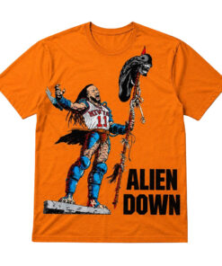 Unisex Jalen Brunson Spurs Wemby Alien Down Graphic Shirt for Basketball Fans