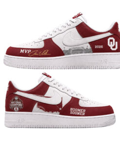 Unisex Jaxon Willits MVP Oklahoma Sooners Baseball National Champions 2026 Air Force 1 Shoes Sneakers for Baseball Fans
