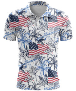 Unisex Jungle Flag Patriotic Graphic Polo Shirt for Patriotic Fans
