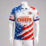 Unisex Kansas City Chiefs America 250 Years Of Freedom Graphic Polo Shirt for Football Fans