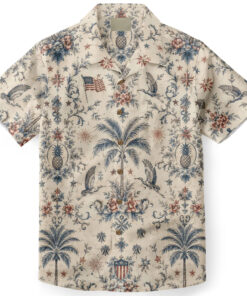 Unisex Liberty Garden Americana Hawaiian Shirt for Patriotic Fans