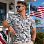 Unisex Liberty Strike Graphic Polo Shirt for Patriotic Fans
