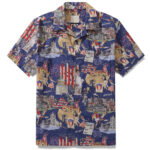 Unisex Looking Back To 1777 Patriotic Hawaiian Shirt for American History Fans