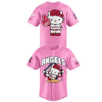 Unisex Los Angeles Angels x Hello Kitty Day 2026 Pink Baseball Jersey for Baseball Fans