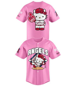 Unisex Los Angeles Angels x Hello Kitty Day 2026 Pink Baseball Jersey for Baseball Fans