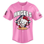 Unisex Los Angeles Angels x Hello Kitty Day 2026 Pink Baseball Jersey for Baseball Fans
