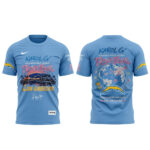 Unisex Los Angeles Chargers Karol G Viajando Por El Mundo Tropitour 2026 Graphic Shirt for Football and Music Fans