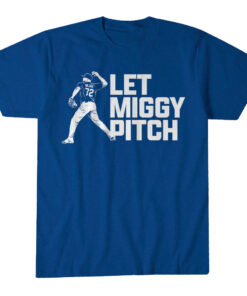 Unisex Los Angeles Dodgers Miguel Rojas Let Miggy Pitch Graphic Shirt for Baseball Fans