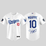 Unisex Los Angeles Dodgers x Kylian Mbappé Baseball Jersey for Baseball and Soccer Fans