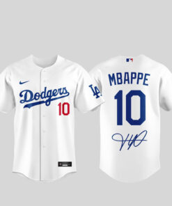 Unisex Los Angeles Dodgers x Kylian Mbappé Baseball Jersey for Baseball and Soccer Fans