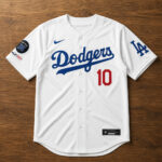 Unisex Los Angeles Dodgers x Kylian Mbappé Baseball Jersey for Baseball and Soccer Fans