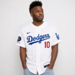 Unisex Los Angeles Dodgers x Kylian Mbappé Baseball Jersey for Baseball and Soccer Fans