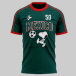 Unisex Mexico National Soccer Peanuts 2026 Graphic Shirt for Soccer Fans