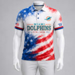 Unisex Miami Dolphins America 250 Years Of Freedom Graphic Polo Shirt for Football Fans