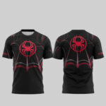 Unisex Miami Marlins Marvel Night Spider-Man Miles Morales Graphic Shirt for Baseball and Superhero Fans