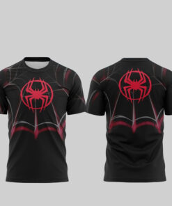 Unisex Miami Marlins Marvel Night Spider-Man Miles Morales Graphic Shirt for Baseball and Superhero Fans