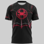 Unisex Miami Marlins Marvel Night Spider-Man Miles Morales Graphic Shirt for Baseball and Superhero Fans