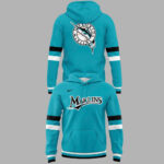 Unisex Miami Marlins Teal Throwback Uniform Graphic Shirt for Baseball Fans