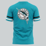 Unisex Miami Marlins Teal Throwback Uniform Graphic Shirt for Baseball Fans