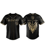 Unisex Milwaukee Brewers 2026 House of the Dragon Night Black Baseball Jersey for Baseball Fans