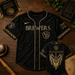 Unisex Milwaukee Brewers 2026 House of the Dragon Night Black Baseball Jersey for Baseball Fans