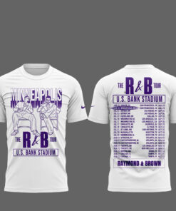 Unisex Minnesota Vikings x The R&B Tour 2026 Graphic Shirt for Football and Music Fans