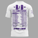 Unisex Minnesota Vikings x The R&B Tour 2026 Graphic Shirt for Football and Music Fans