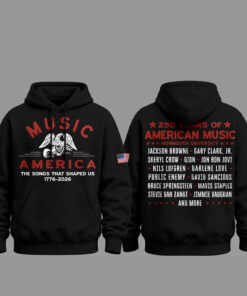 Unisex Monmouth University 250 Years Of American Music 2026 The Songs That Shaped Us Graphic Hoodie for College Sports Fans