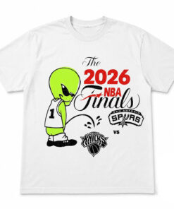 Unisex National Basketball Association Finals 2026 Spurs Wemby Alien Pee On Knicks Graphic Shirt for Basketball Fans