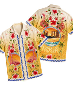 Unisex Neon City Vibes Jason Flamingo 2026 Hawaiian Shirt for Gaming Fans