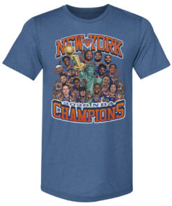 Unisex New York Knicks 2026 Finals Champions Caricature Graphic Shirt for Basketball Fans