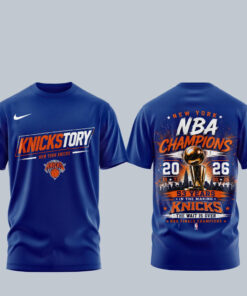 Unisex New York Knicks 2026 Finals Champions Knickstory Graphic Shirt for Basketball Fans