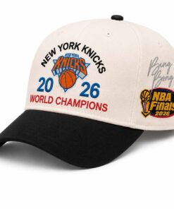 Unisex New York Knicks 2026 World Champions Finals Bing Bong Graphic Hat for Basketball Fans