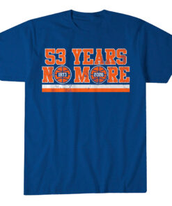 Unisex New York Knicks 53 Years No More Graphic Shirt for Basketball Fans