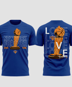Unisex New York Knicks Finals Win 2026 Knicks Forever Love Graphic Shirt for Basketball Fans