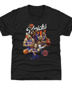 Unisex New York Knicks Heather Black Starting 5 Graphic Shirt for Basketball Fans